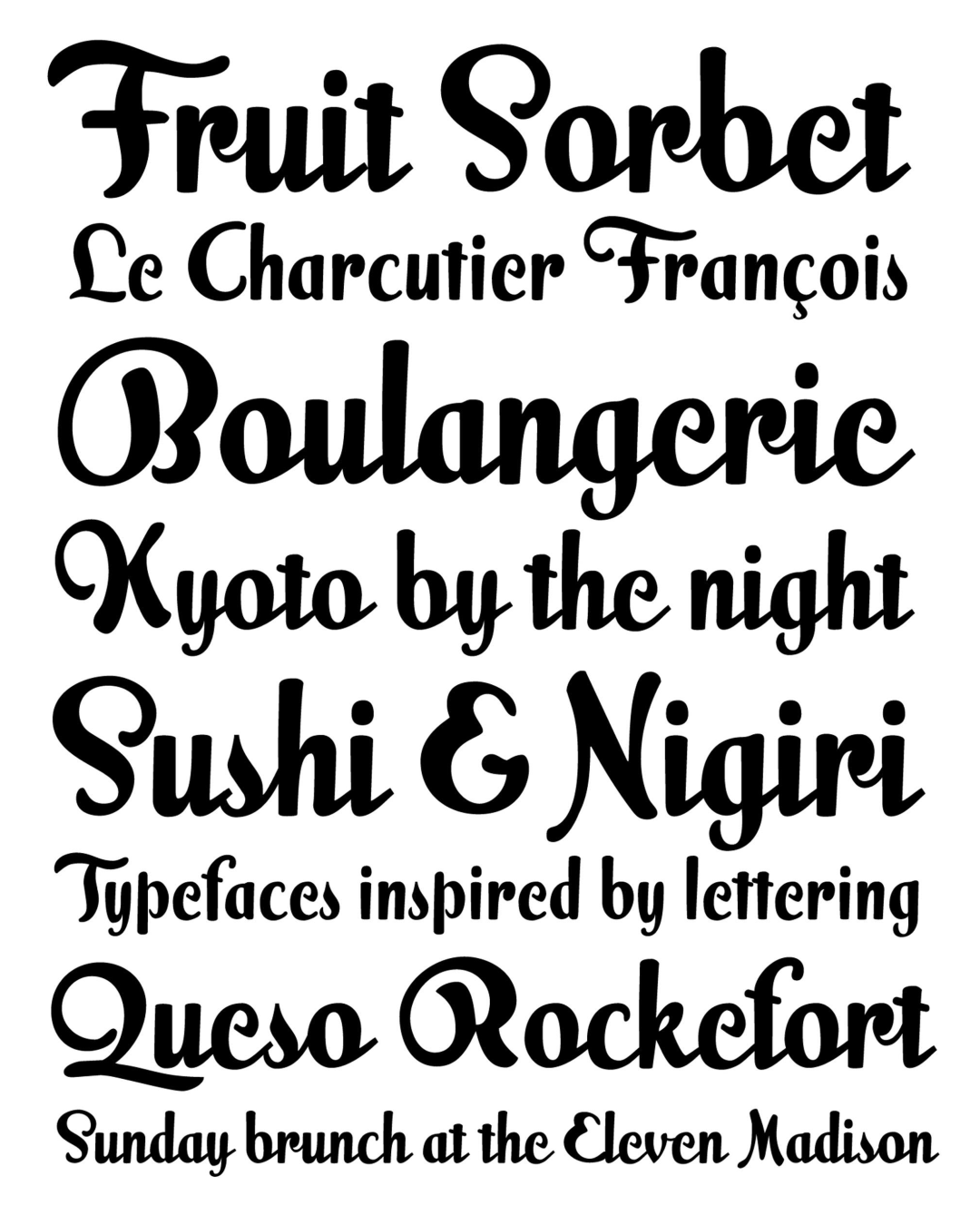 Specimen Milk Script