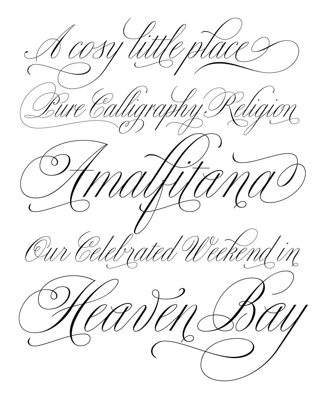 Specimen Bellissima Script