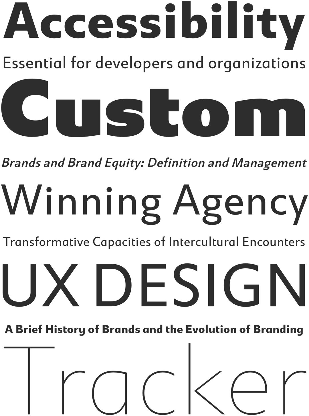 Specimen Statement Sans