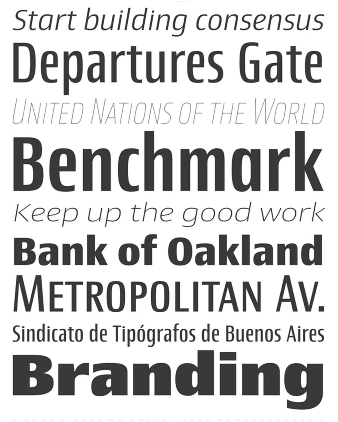 Specimen Newbery Sans