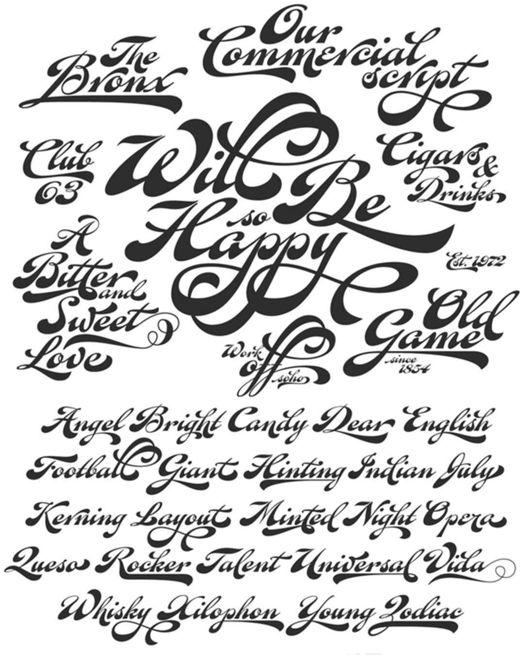 Specimen Fan Script