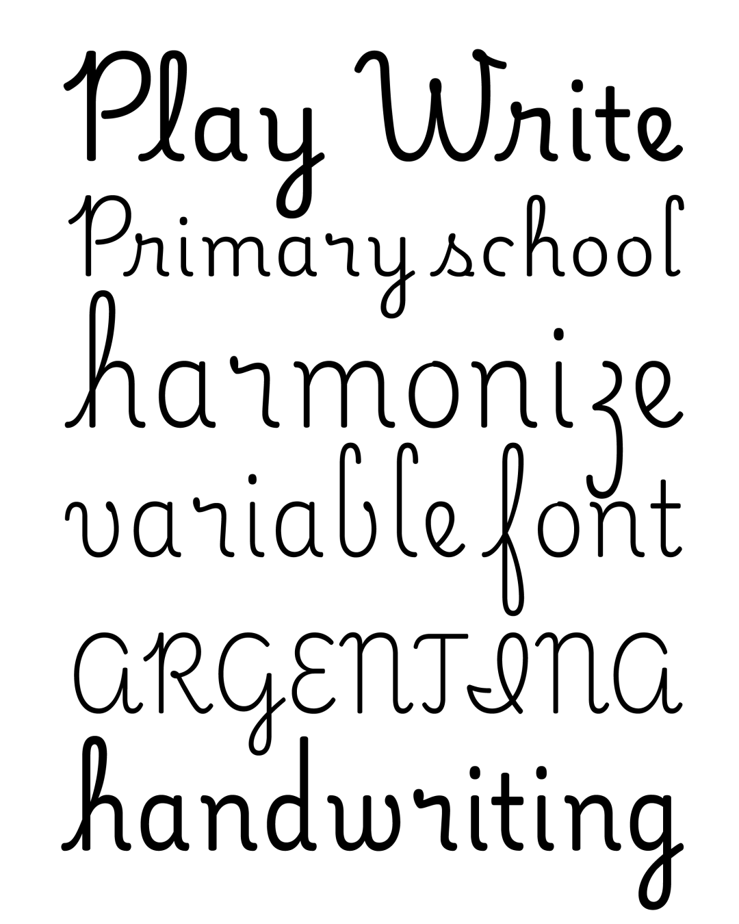 Specimen Playwrite