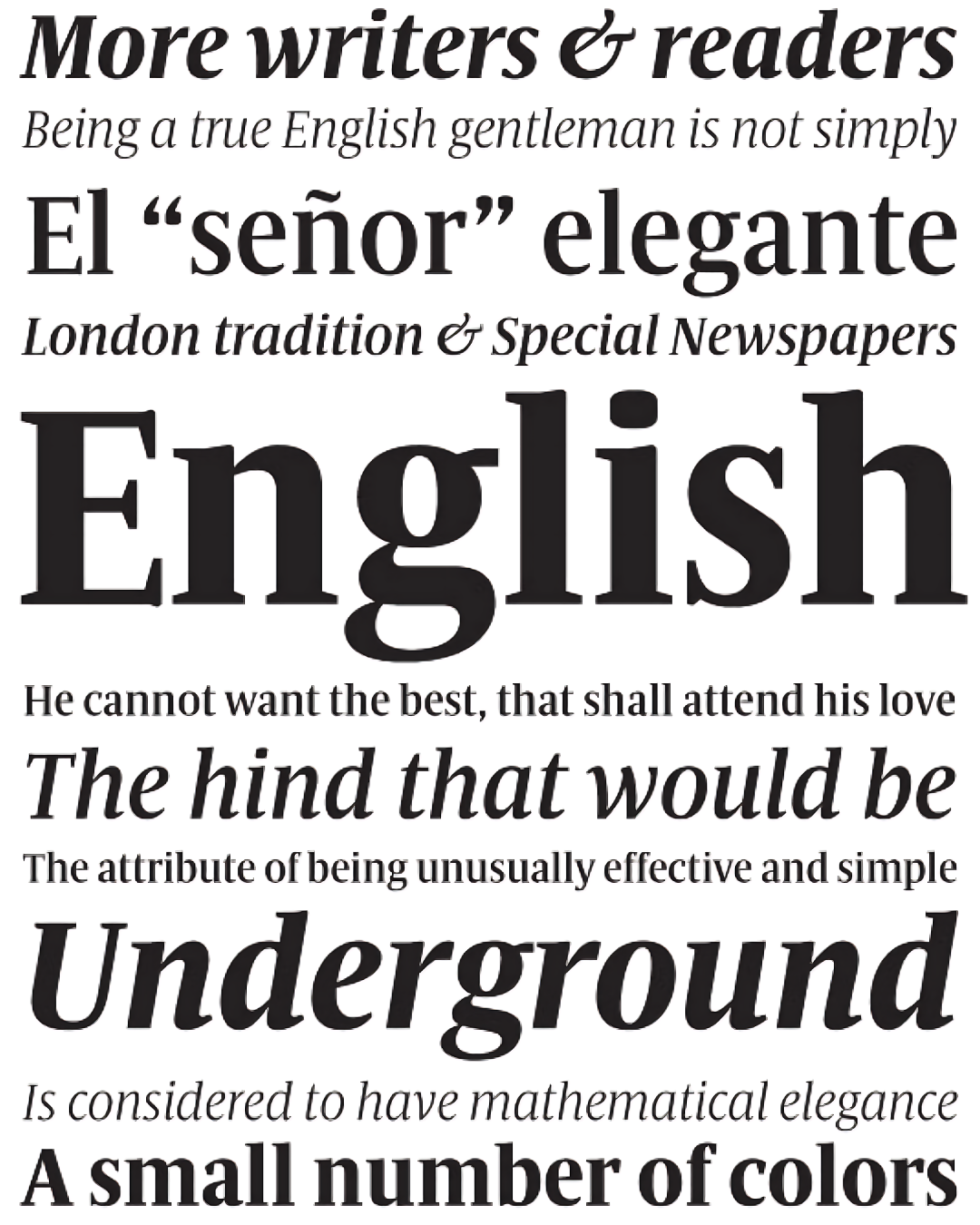 Specimen Sunday Times Modern