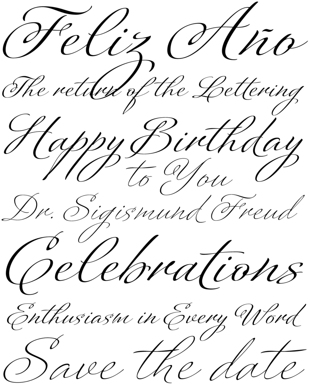 Specimen Platinus Script Pro