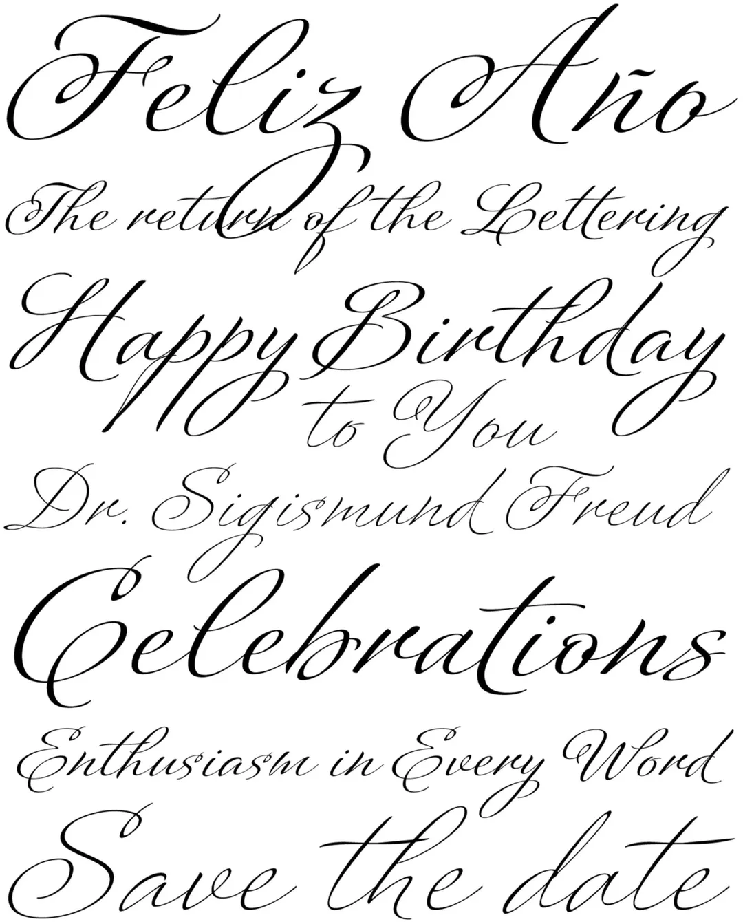 Specimen Platinus Script Pro