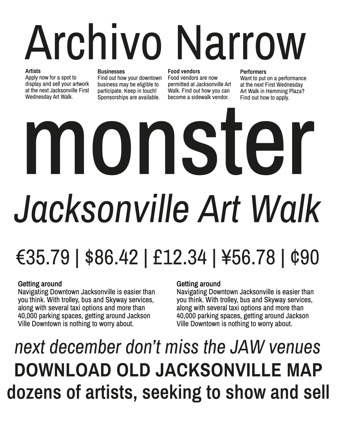 Specimen Archivo Narrow