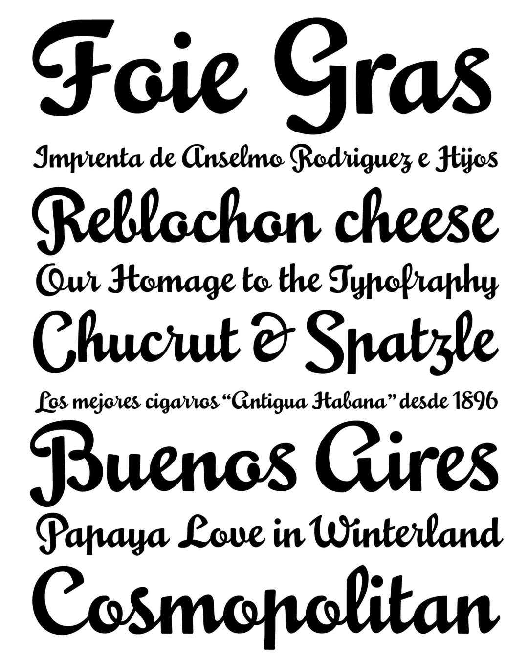 Specimen Mousse Script