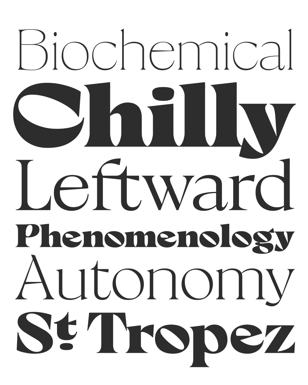 Specimen Milanesa Serif