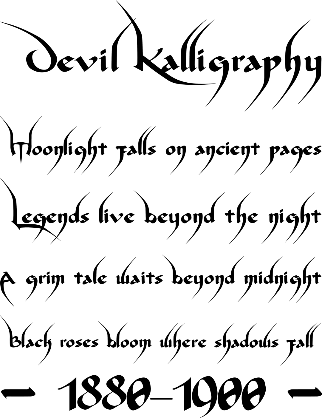 Specimen Devil Kalligraphy