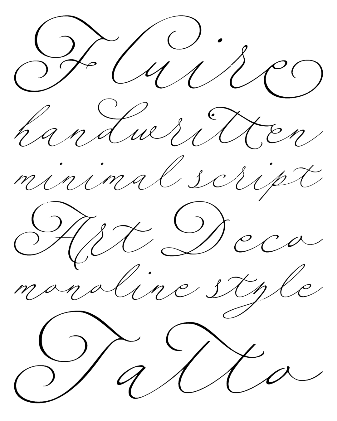 Specimen Fluire Script