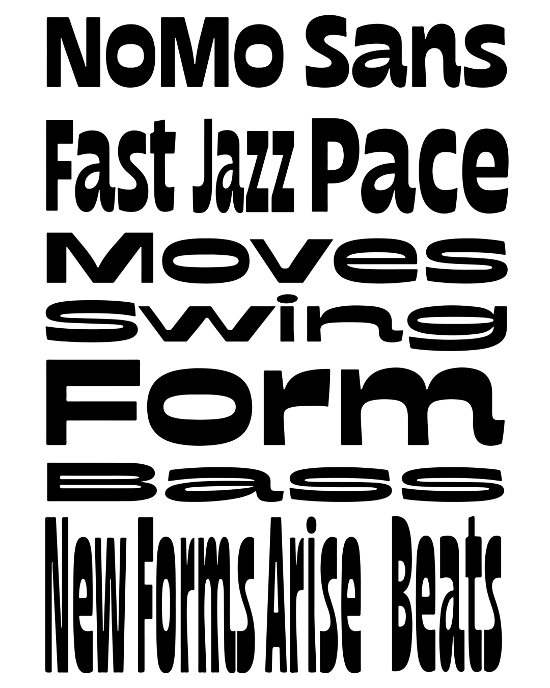 Specimen NoMo Sans