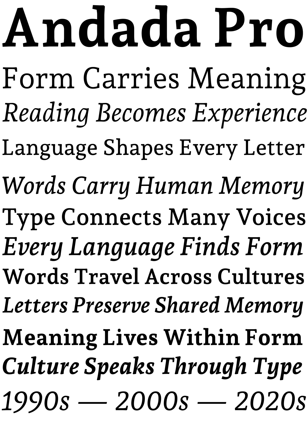 Specimen Andada Pro
