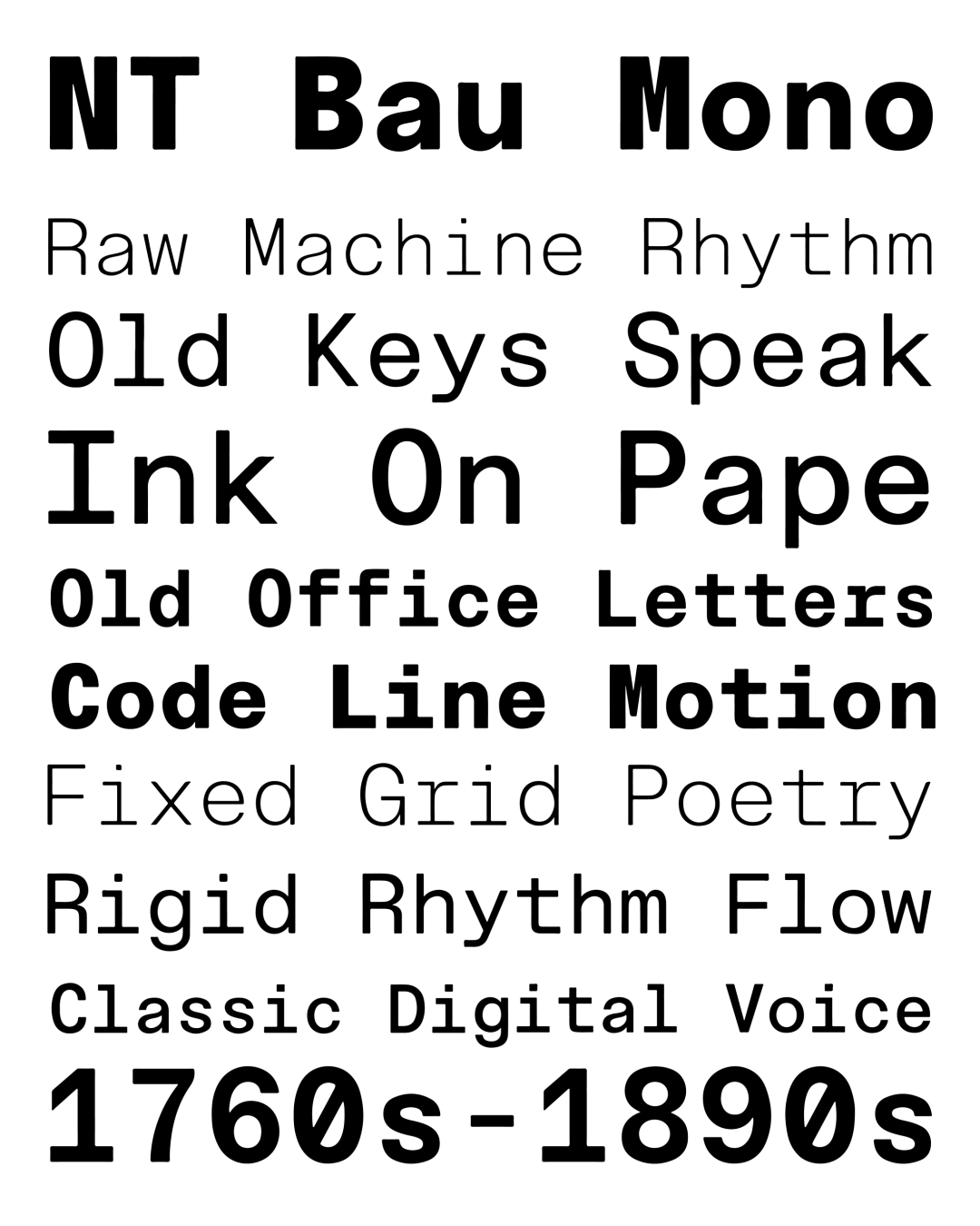 Specimen NT Bau Mono