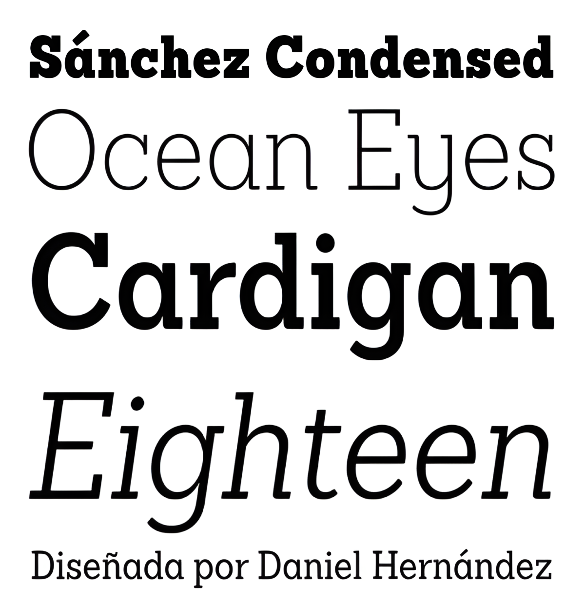 Specimen Sanchez Condensed