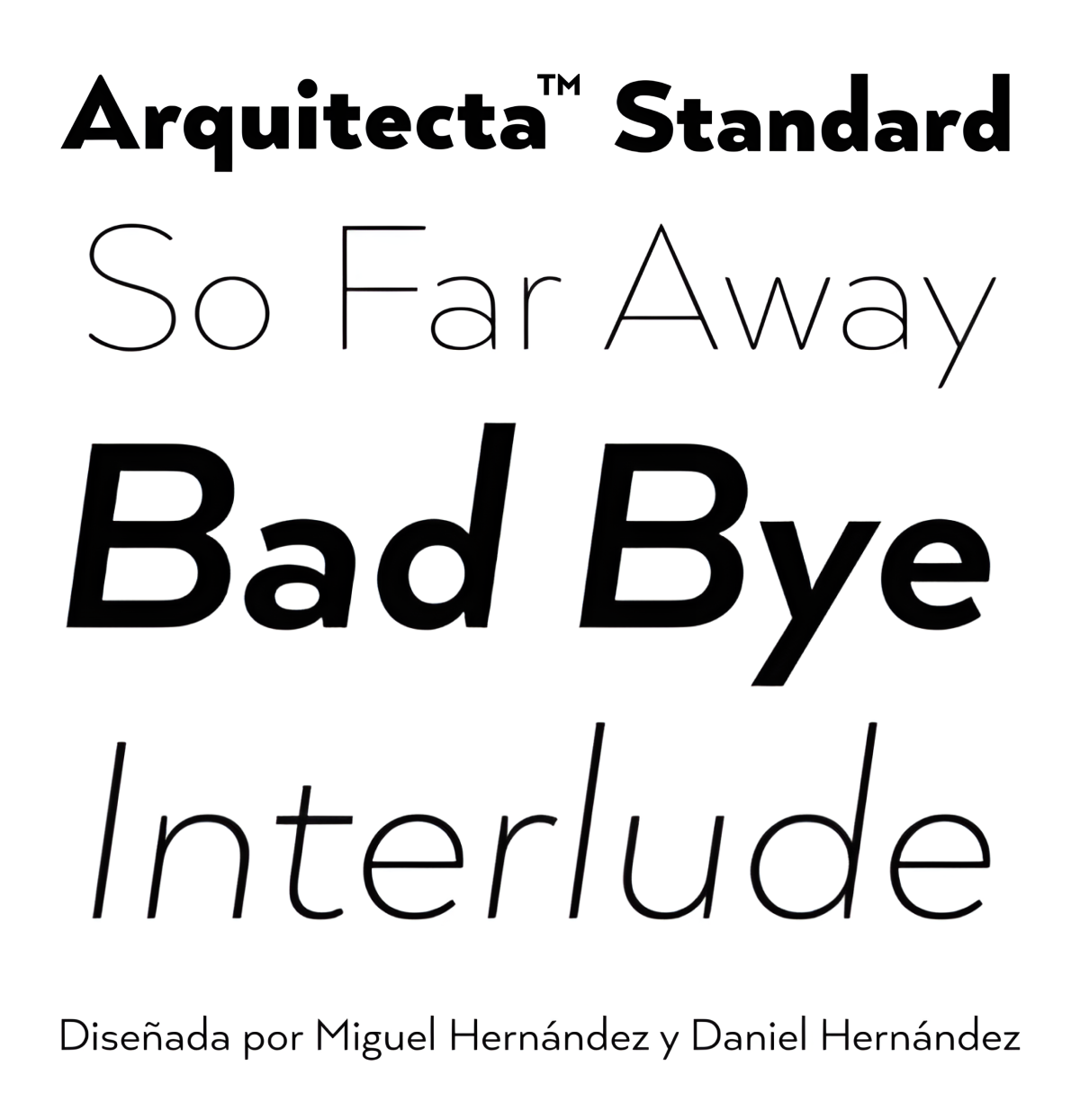 Specimen Arquitecta Standard