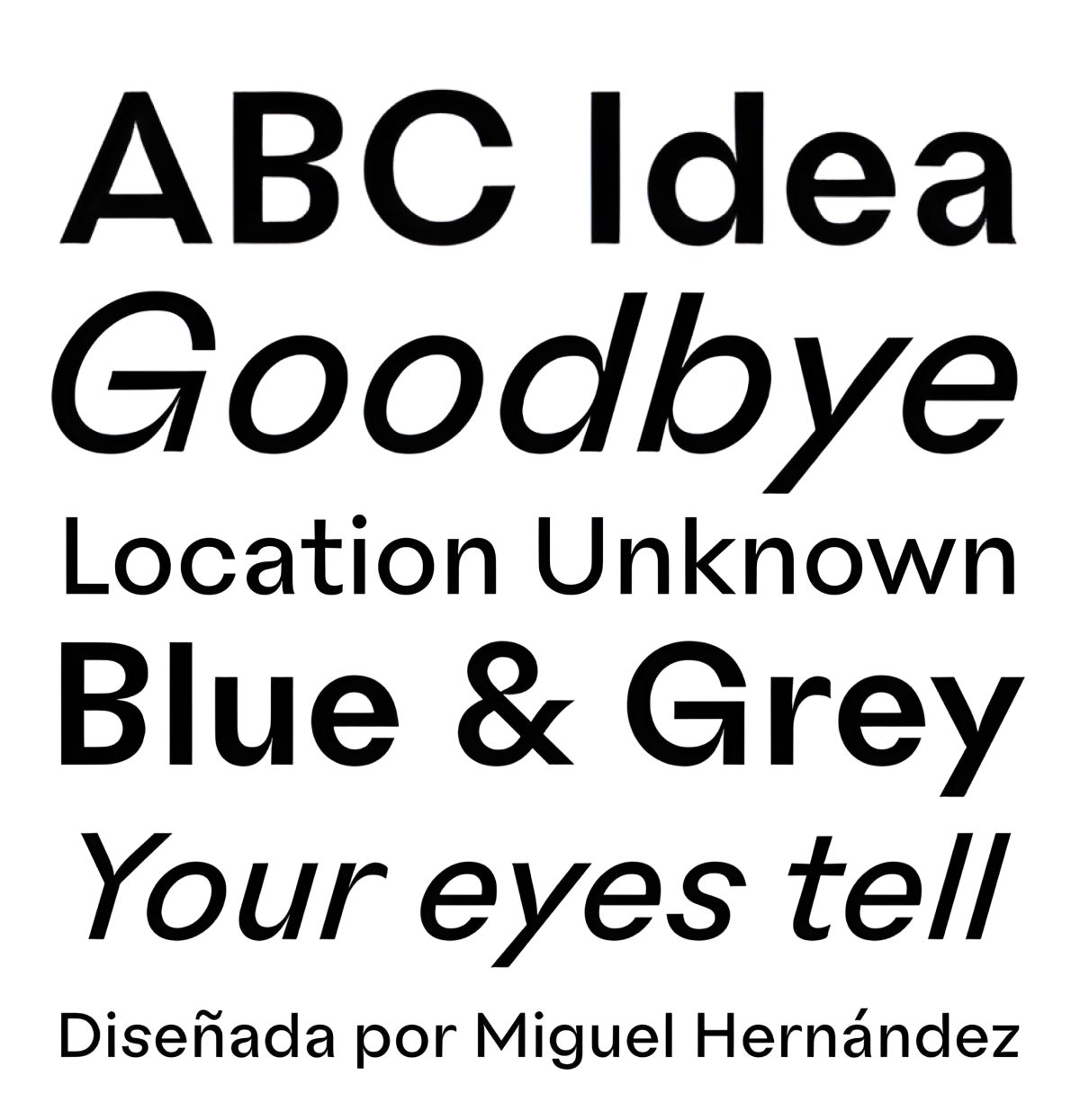 Specimen ABC Idea