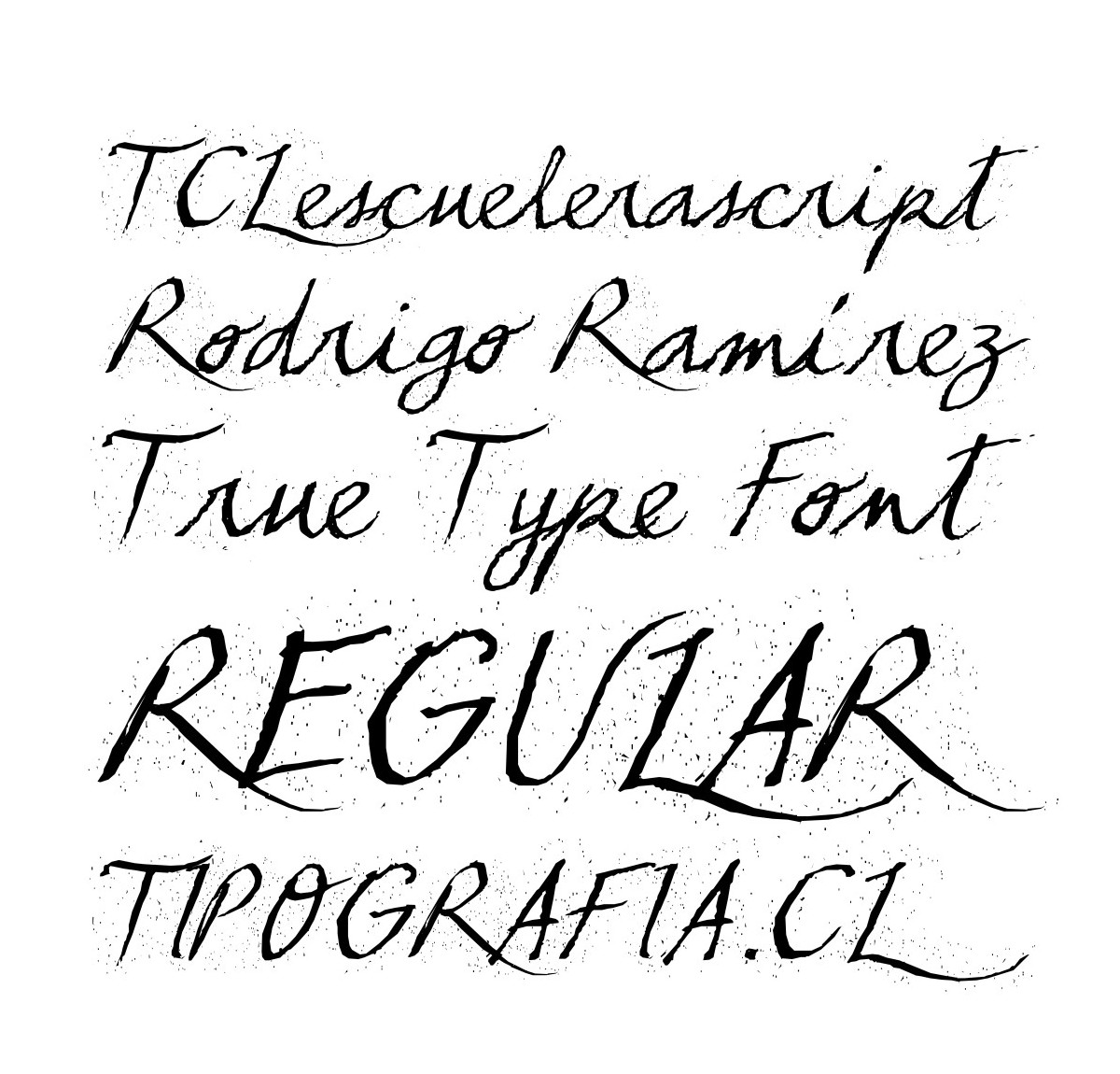 Specimen TCLescuelerascript Regular