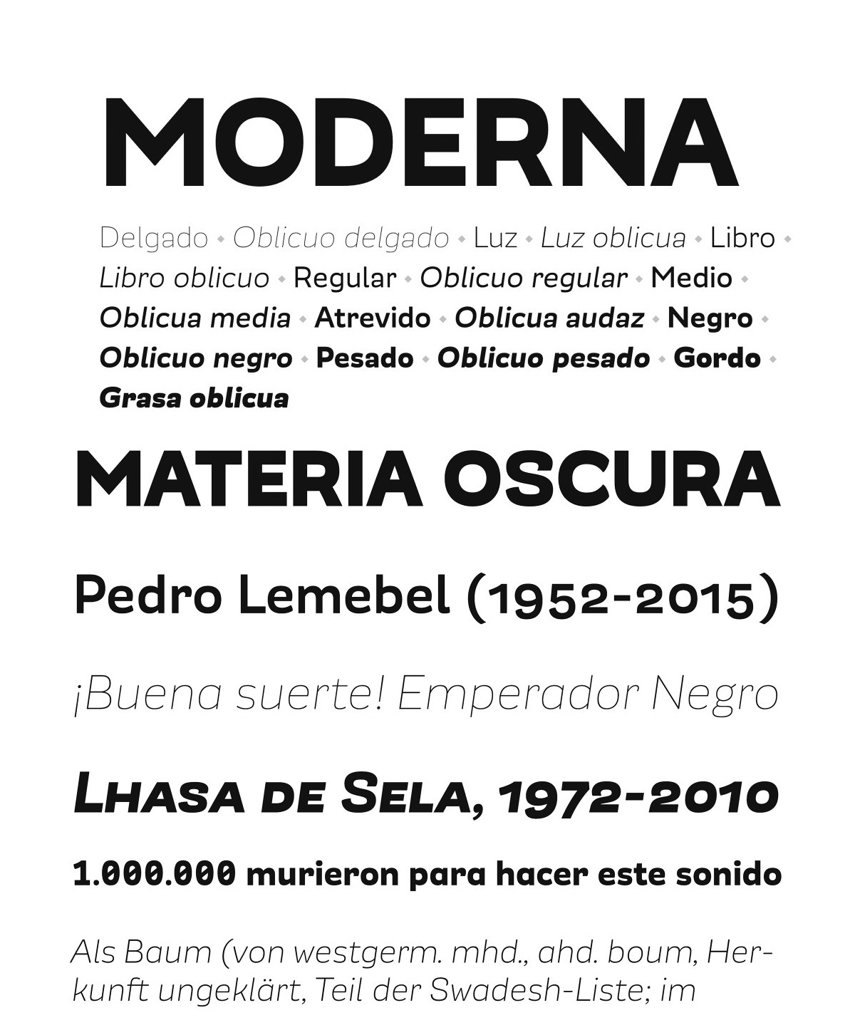 Specimen Modernica