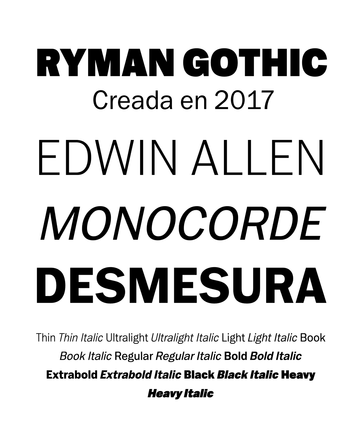 Specimen Ryman Gothic