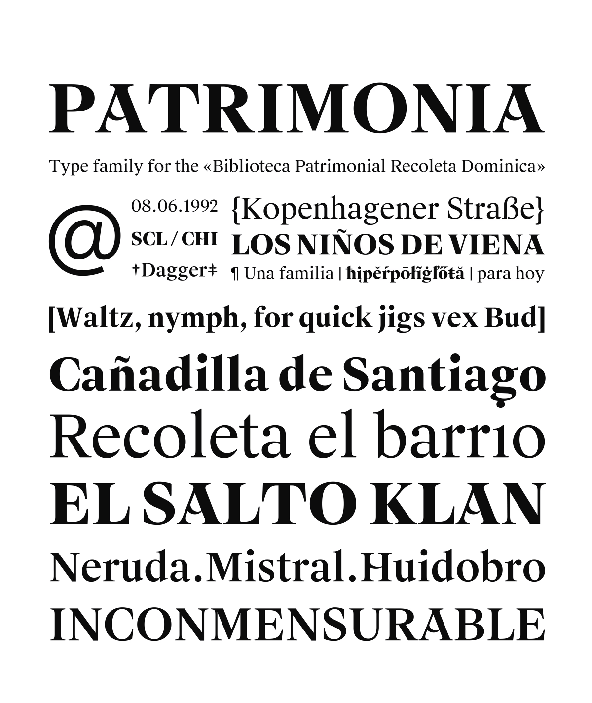 Specimen Patrimonia