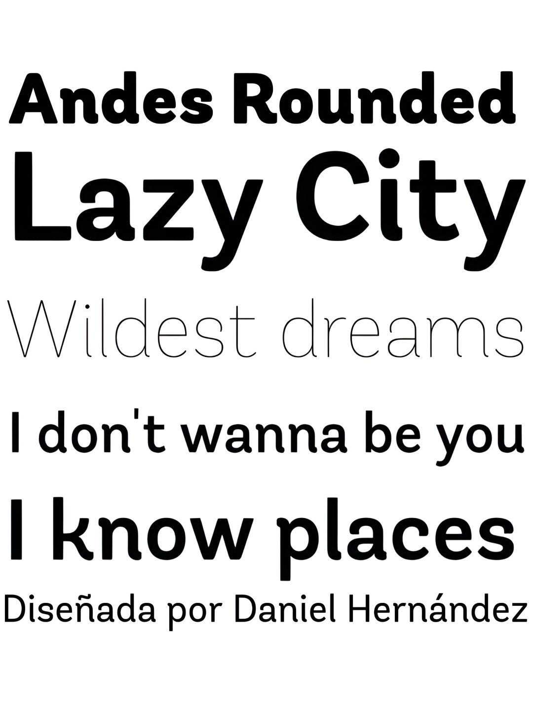 Specimen Andes Rounded