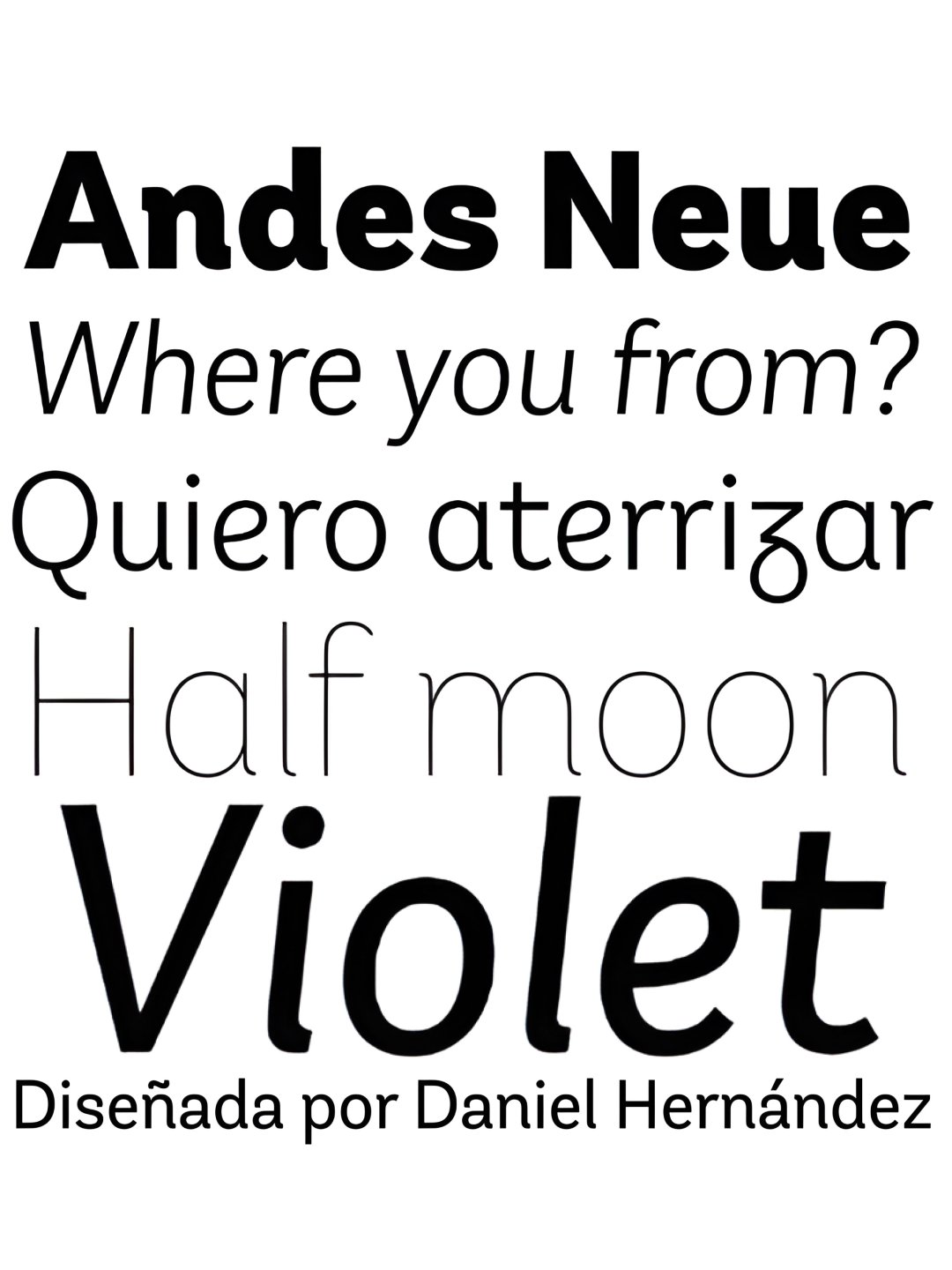 Specimen Andes Neue