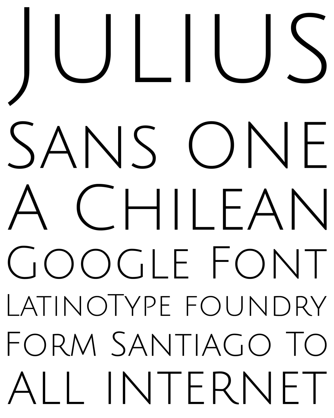 Specimen Julius Sans One