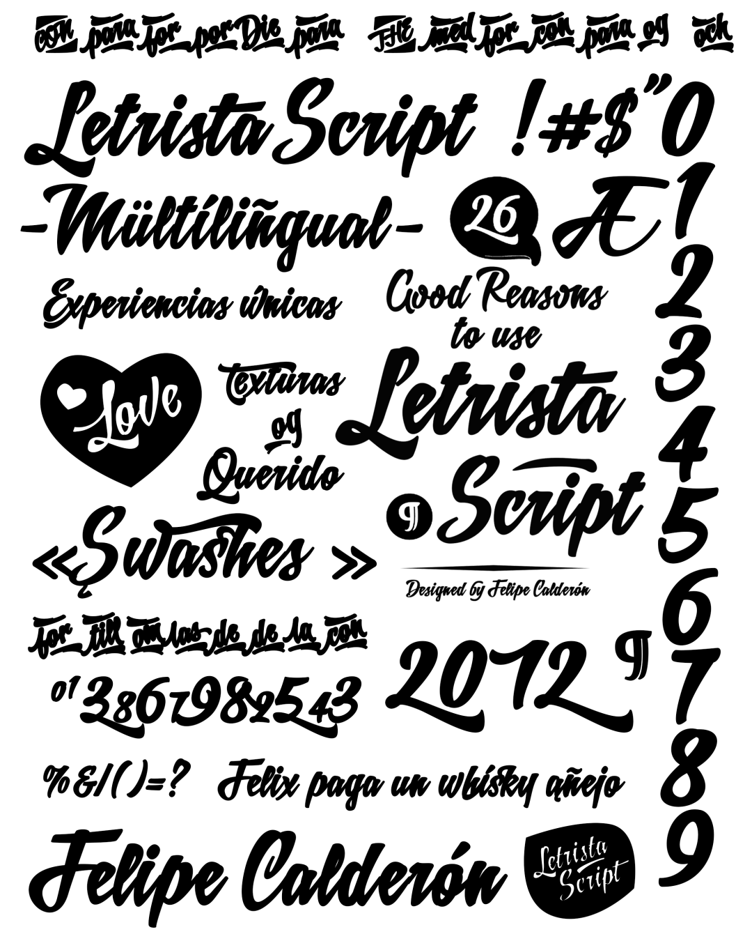 Specimen Letrista Script