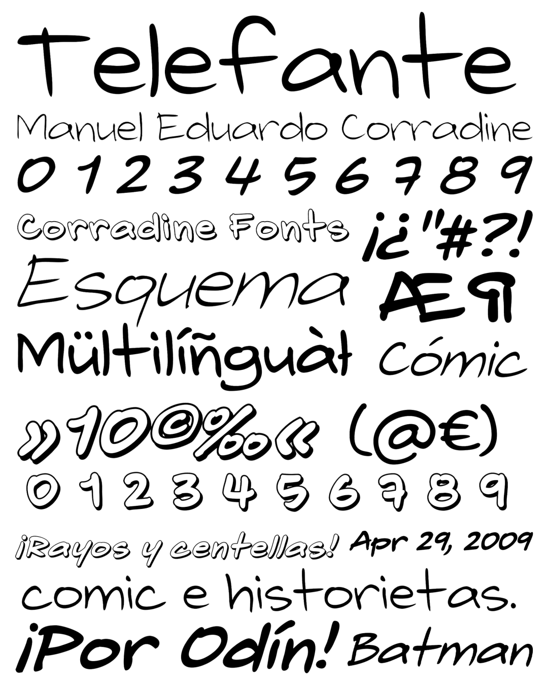 Specimen Telefante Headline