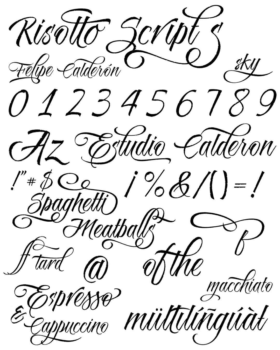 Specimen Risotto Script