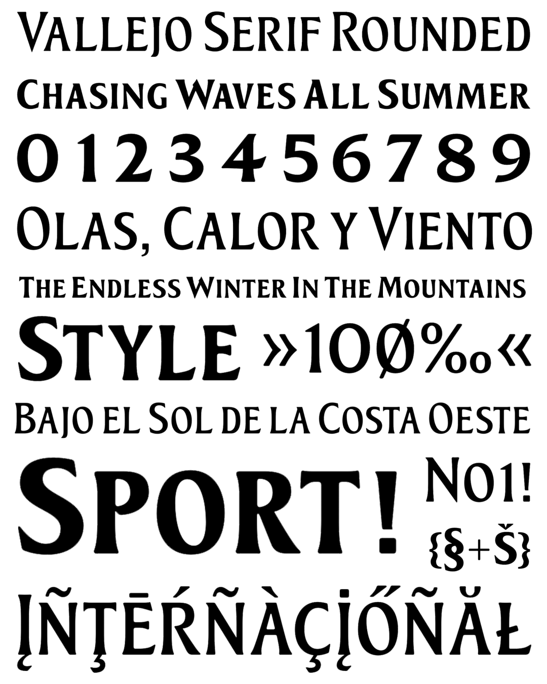 Specimen Vallejo Serif Rounded
