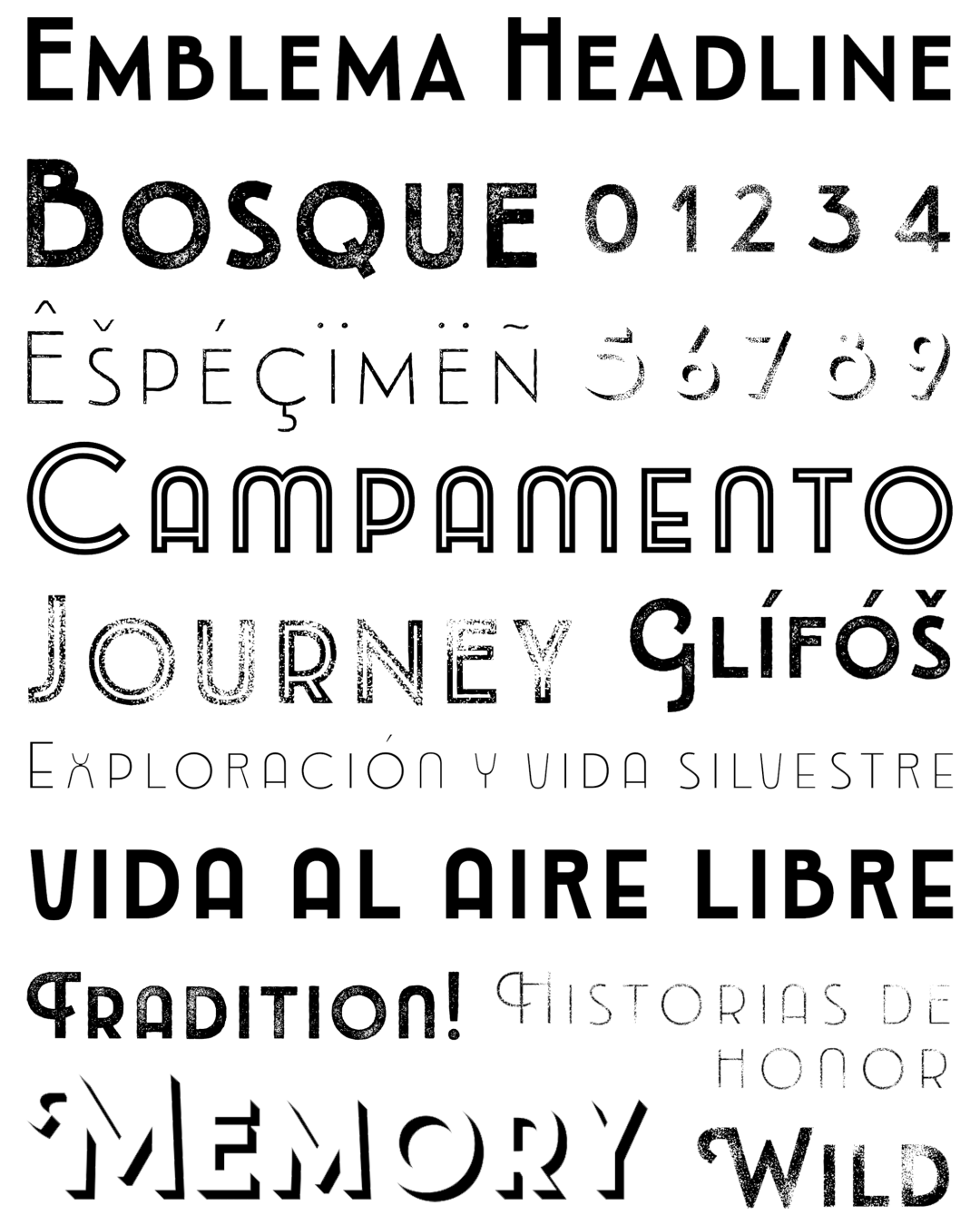 Specimen Emblema Headline