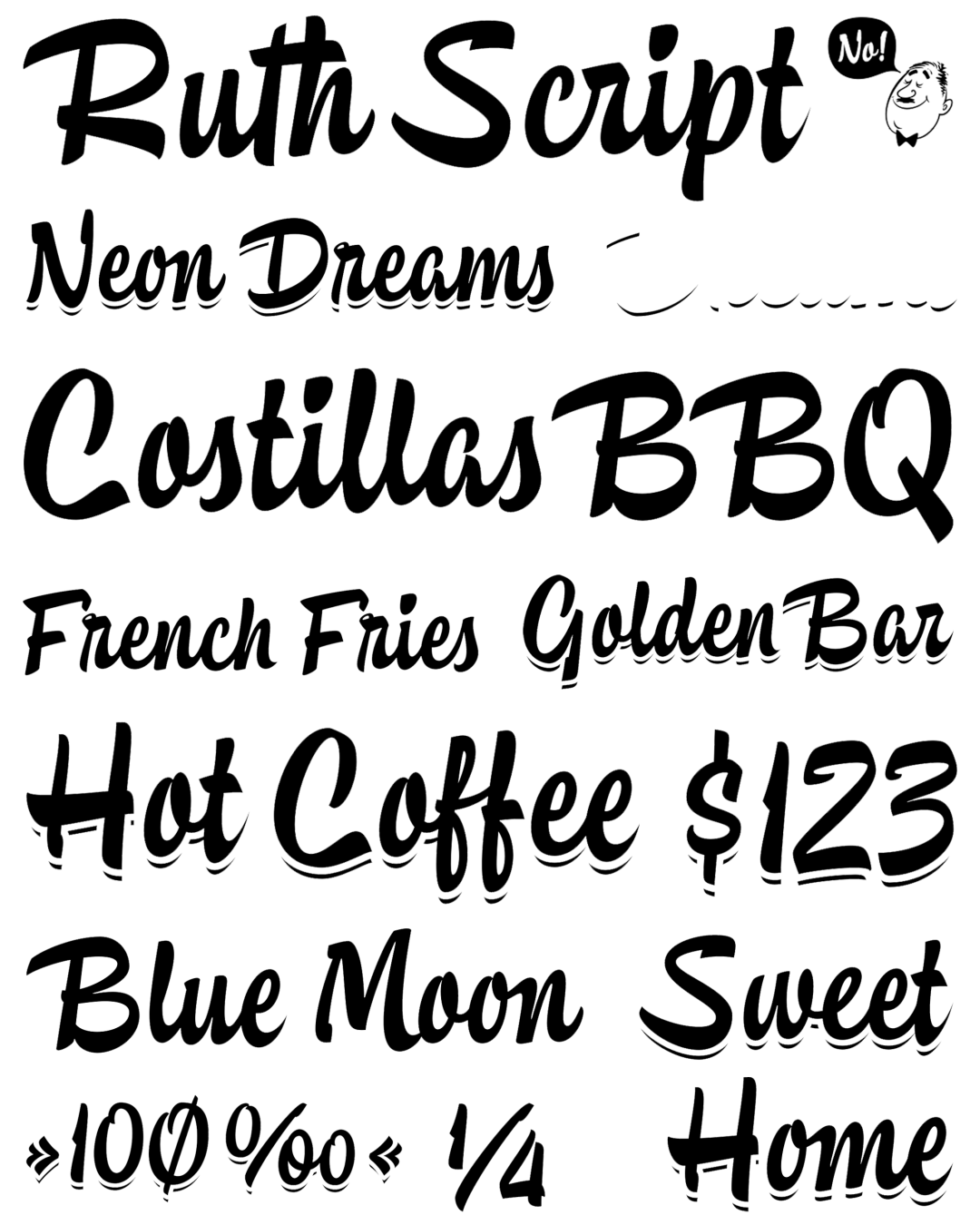Specimen Ruth Script