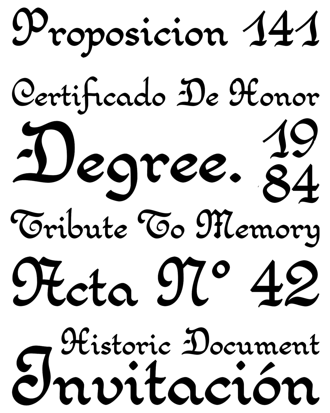 Specimen Proposicion 141