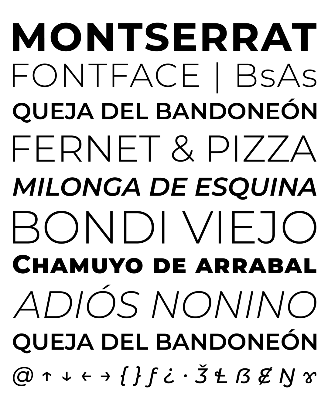 Specimen Montserrat