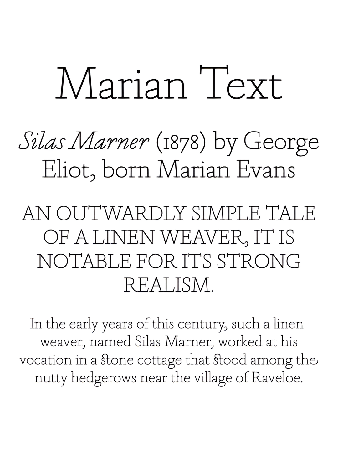 Specimen Marian text