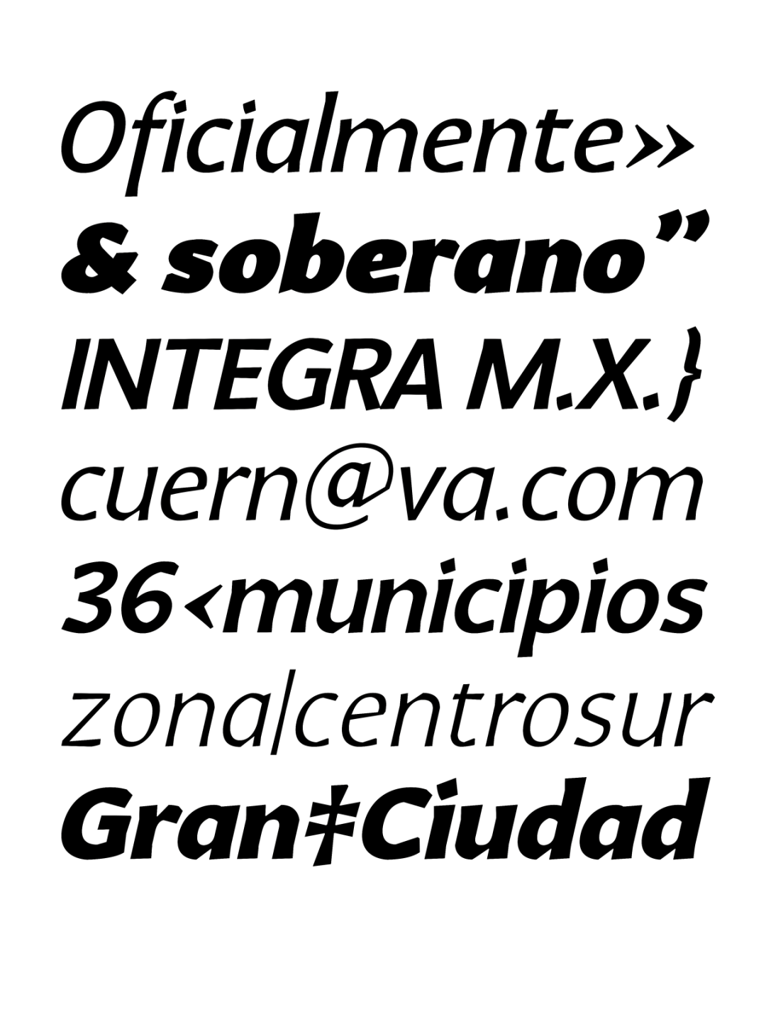 Specimen Amate Sans