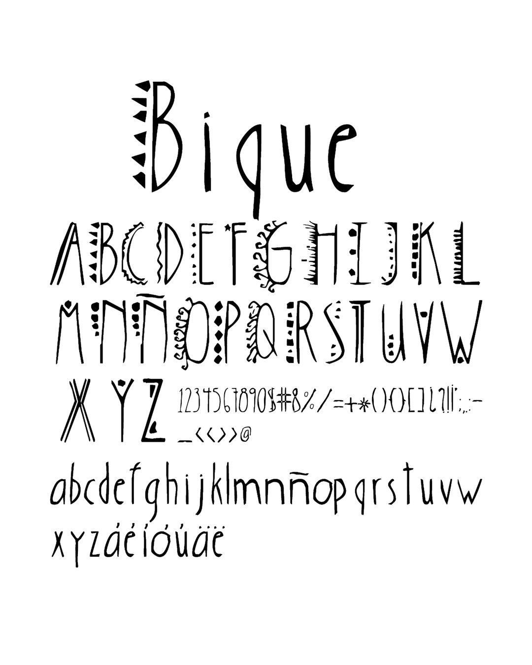 Specimen Bique