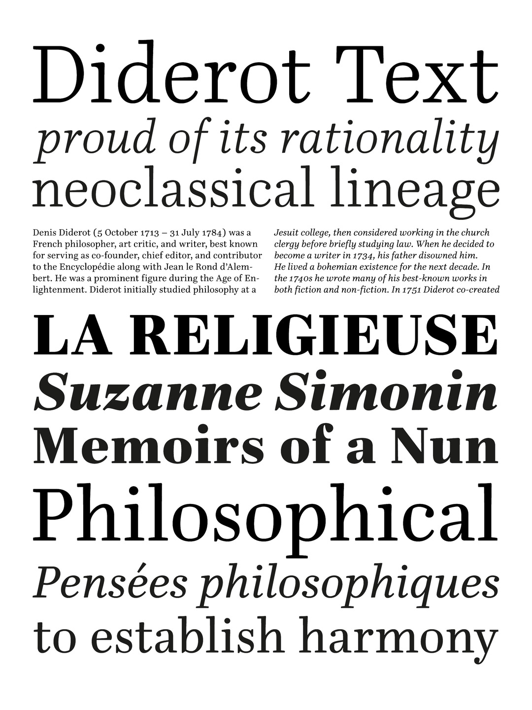 Specimen Diderot Text