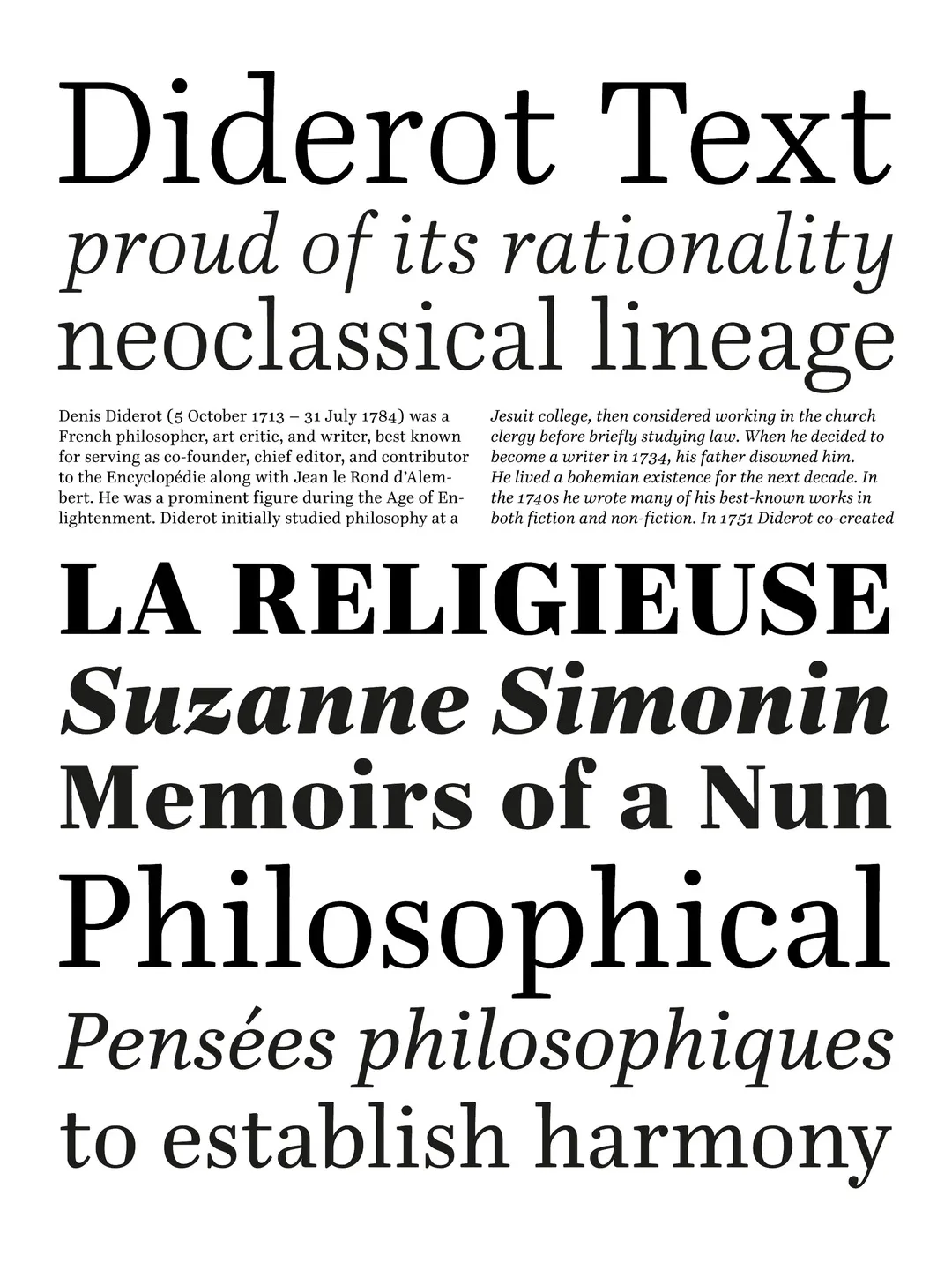 Specimen Diderot Text