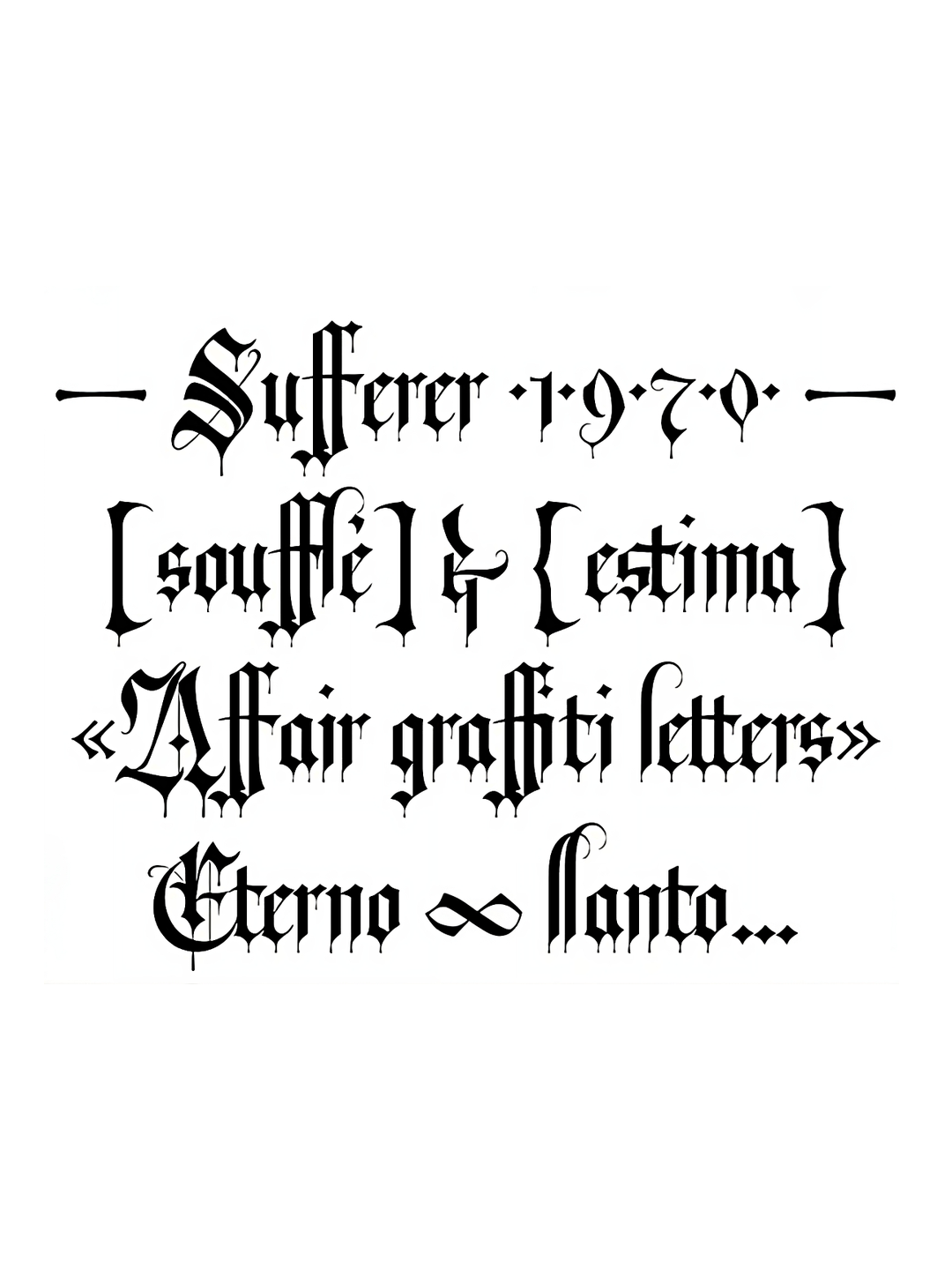 Specimen Revólver Blackletter