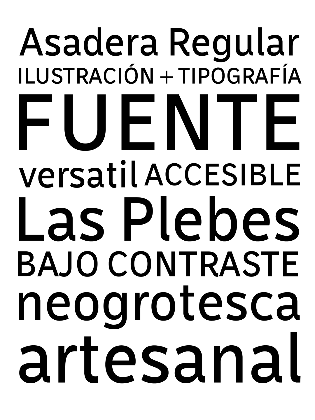 Specimen Asadera Sans