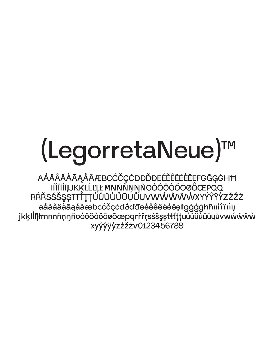 Specimen Legorreta Neue