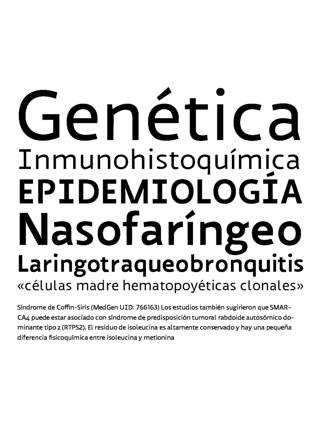 Specimen Genética