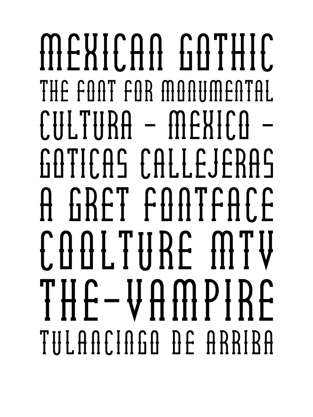 Specimen Mexican Gothic