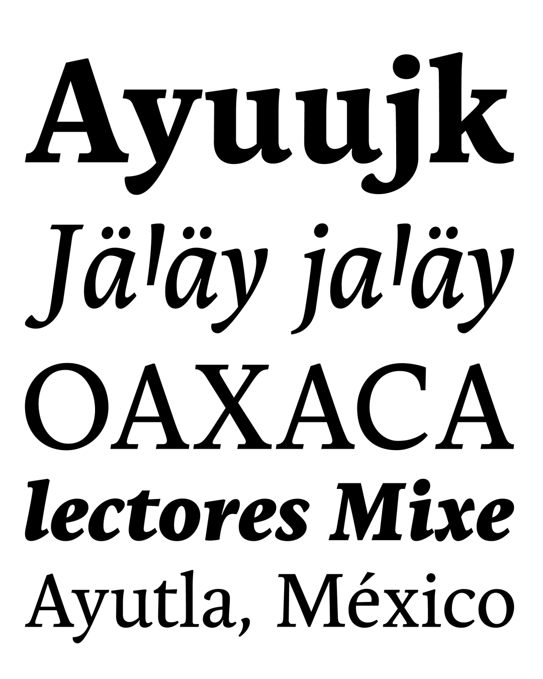Specimen Ayuujk