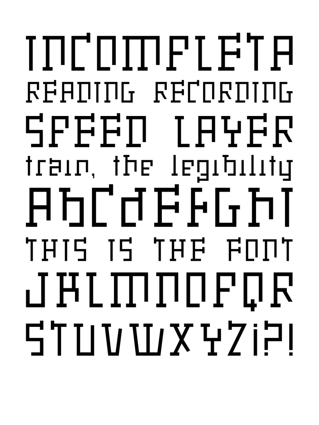 Specimen Incompleta