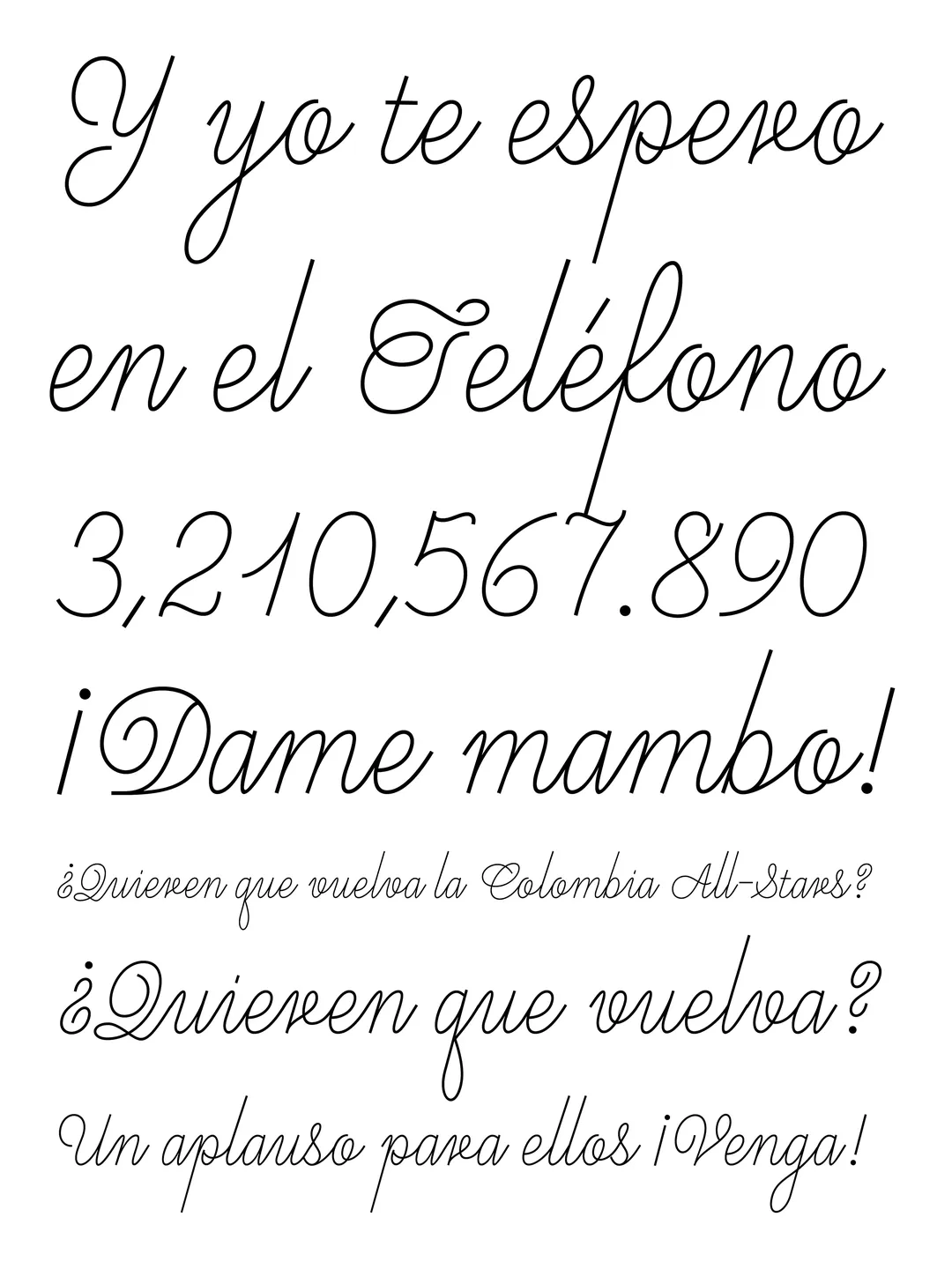 Specimen Teléfono